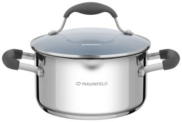 MAUNFELD кастрюля MCS22S08GR нержавеющая сталь 2.2 л купить,NaN