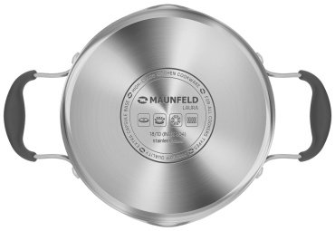 MAUNFELD кастрюля MCS22S08GR нержавеющая сталь 2.2 л купить,NaN