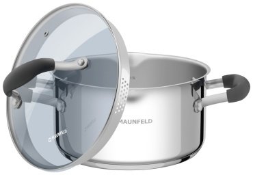 MAUNFELD кастрюля MCS22S08GR нержавеющая сталь 2.2 л купить,NaN