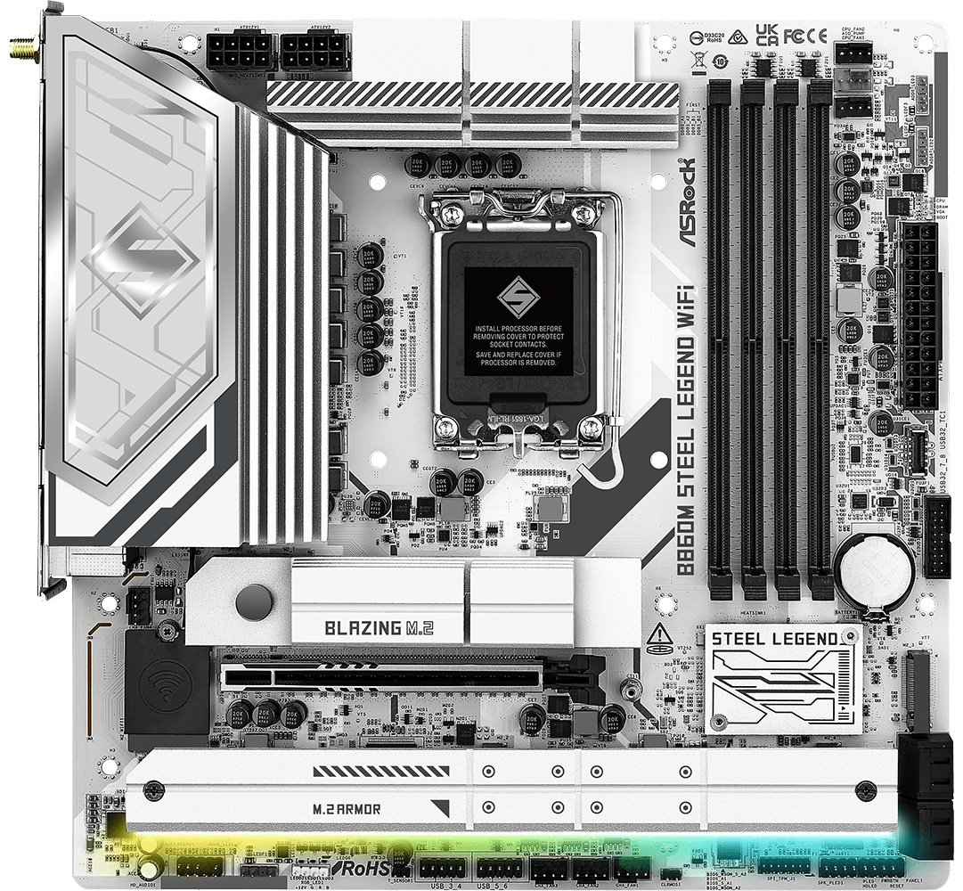 Материнская плата ASRock B860M STEEL LEGEND WIFI DDR5 купить,NaN