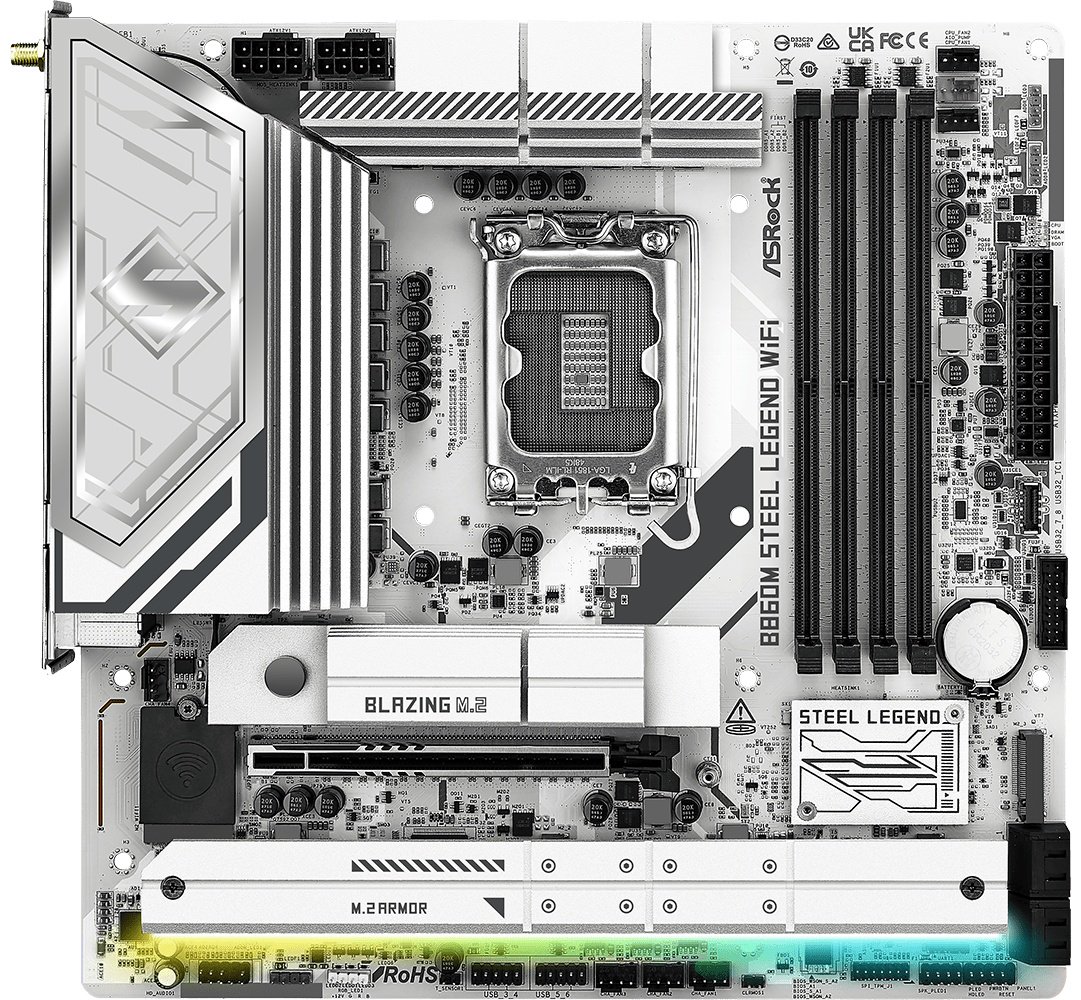 Материнская плата ASRock B860M STEEL LEGEND WIFI DDR5 купить,NaN