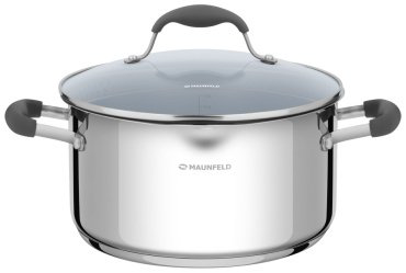 MAUNFELD кастрюля MCS56S08GR нержавеющая сталь 5.6 л купить,NaN