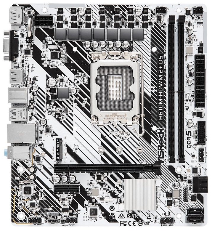 Материнская плата ASRock H610M-HDV/M.2+ D5