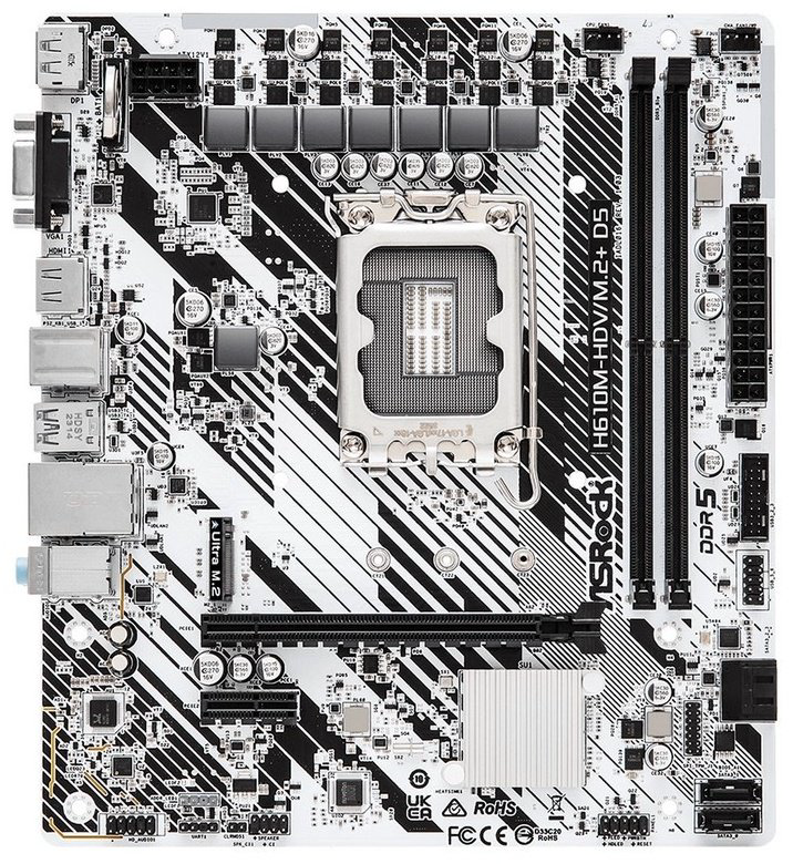 Материнская плата ASRock H610M-HDV/M.2+ D5 - ForteMarket Материнская плата ASRock H610M-HDV/M.2+ D5 купить,38144