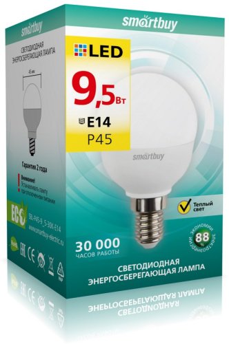 Лампочка Smartbuy SBL-P45-9_5-30K-E14 9.5W 1 шт - ForteMarket Лампочка Smartbuy SBL-P45-9_5-30K-E14 9.5W 1 шт купить,0