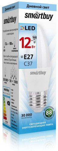 Лампочка Smartbuy SBL-C37-12-40K-E27 12W E27 1 шт купить,NaN