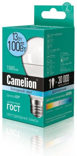 Лампочка Camelion 12046 LED13-A60/845/E27 4 шт купить,NaN