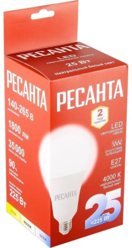 Лампочка Ресанта 76/1/77 25W E27 1 шт купить,NaN