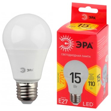 Лампочка ЭРА LED A60-15W-827-E27 15W E27 1 шт