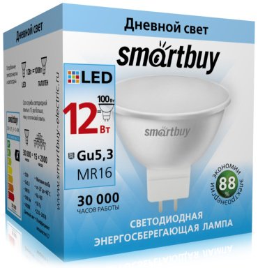Лампочка Smartbuy SBL-GU5_3-12-40K 12W GU5.3 1 шт купить,0