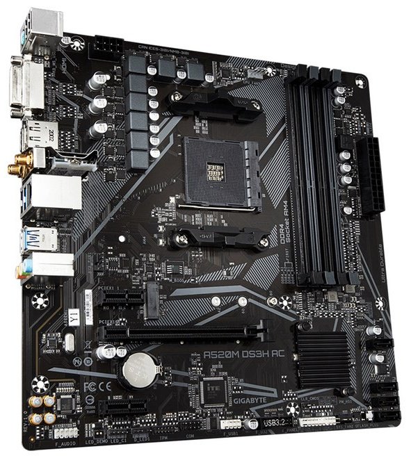 Материнская плата GIGABYTE A520M DS3H AC (REV1.4) купить,NaN
