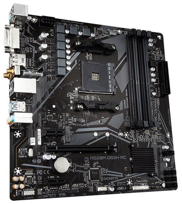 Материнская плата GIGABYTE A520M DS3H AC (REV1.4) купить,NaN