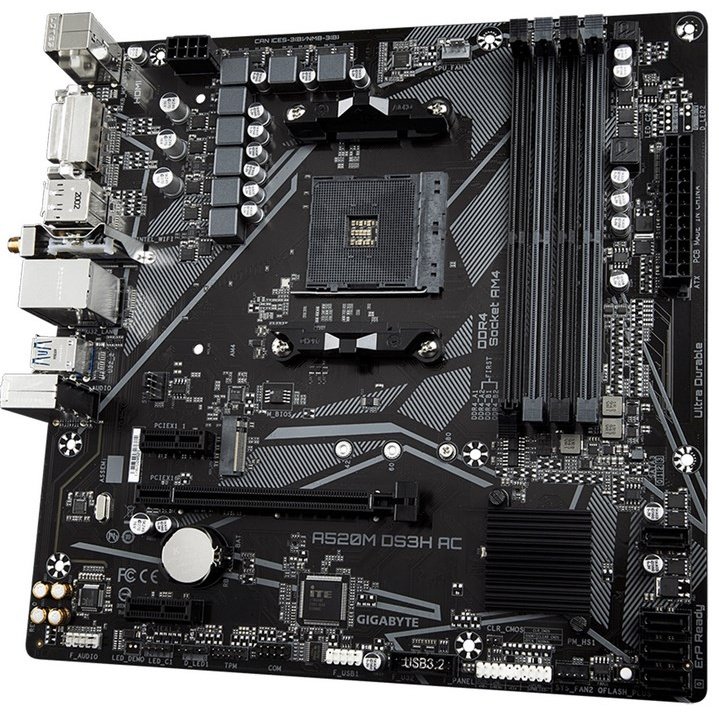 Материнская плата GIGABYTE A520M DS3H AC (REV1.4) купить,NaN