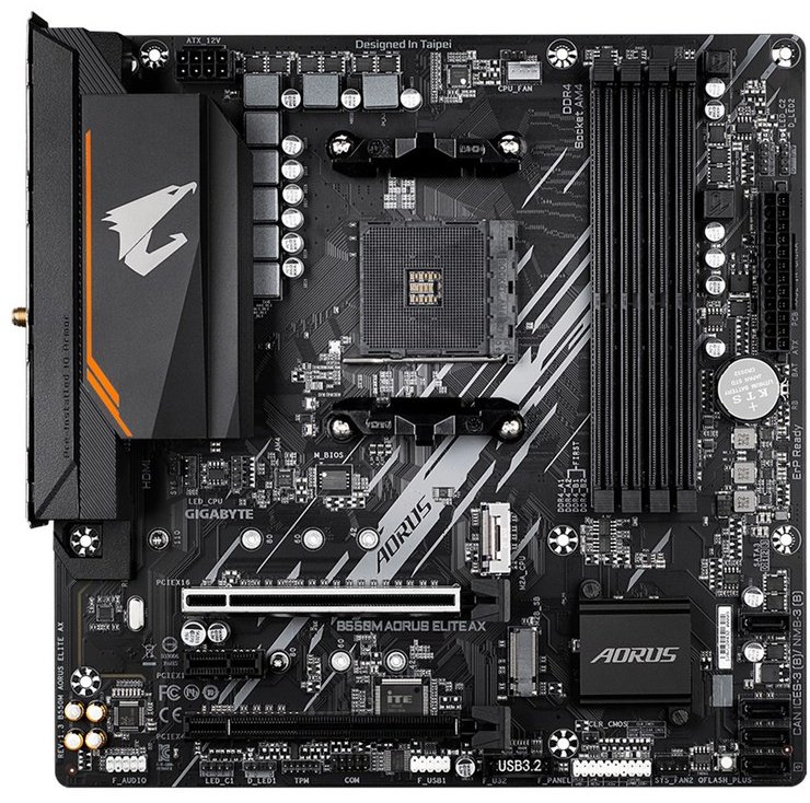 Материнская плата GIGABYTE B550M Aorus Elite AX B550M AORUS ELITE AX (REV1.3) купить,NaN