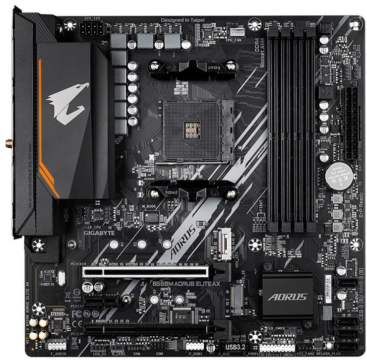 Материнская плата GIGABYTE B550M Aorus Elite AX B550M AORUS ELITE AX (REV1.3) купить,NaN