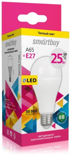 Лампочка Smartbuy SBL-A65-25-30K-E27 25W E27 1 шт купить,0