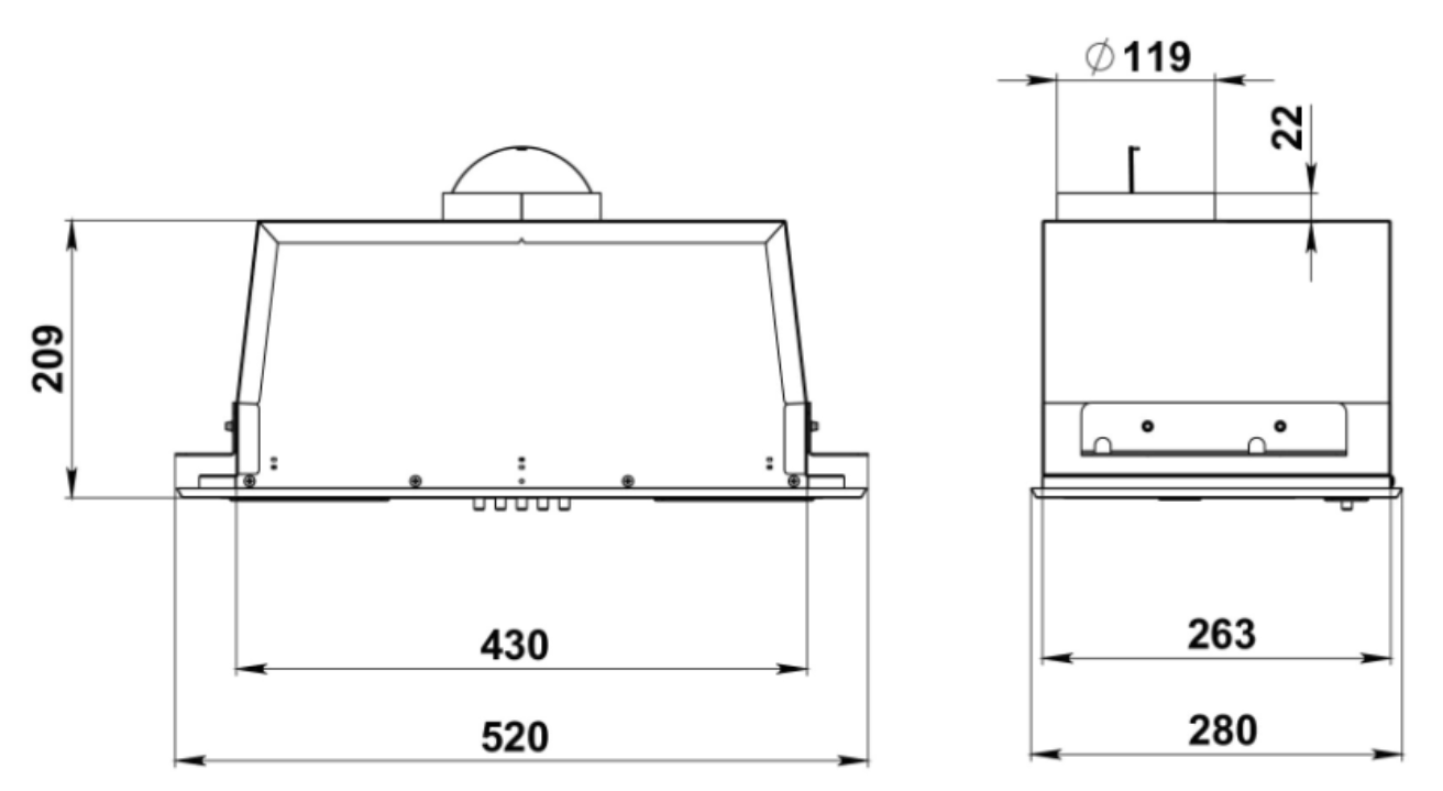 Вытяжка Dessus DH-522S серебристый купить,NaN