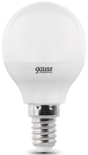 Лампочка Gauss Elementary Globe 6W E14 4100K 1/10/50