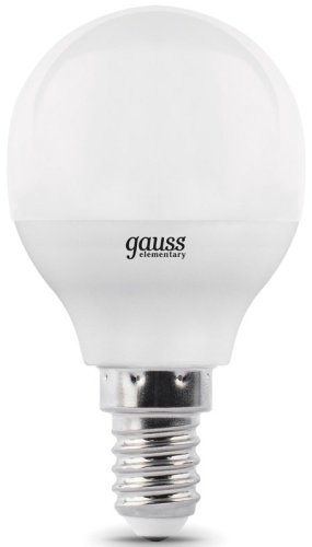 Лампочка Gauss Elementary Globe 6W E14 4100K 1/10/50 купить,NaN