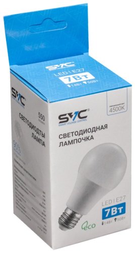 Лампочка SVC G45-7W-E27-4500K 1 шт - ForteMarket Лампочка SVC G45-7W-E27-4500K 1 шт купить,0