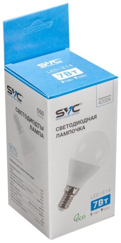 Лампочка SVC G45-7W-E14-4200K 7W E14 1 шт