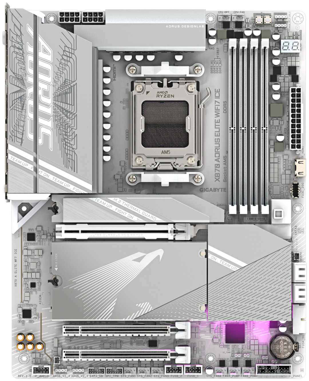 Материнская плата GIGABYTE X870 AORUS ELITE WIFI7 ICE - ForteMarket Материнская плата GIGABYTE X870 AORUS ELITE WIFI7 ICE купить,199690