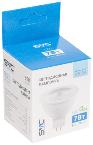 Лампочка SVC JCDR-7W-GU5.3-6500K 7W GU5.3 1 шт купить,NaN