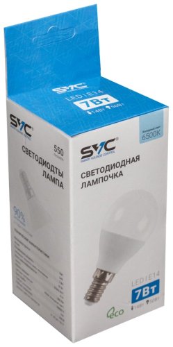 Лампочка SVC G45-7W-E14-6500K 7W E14 1 шт