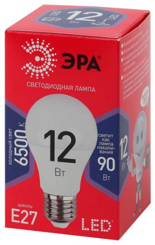 Лампочка ЭРА LED A60-12W-865-E27 12W E27 1 шт купить,NaN