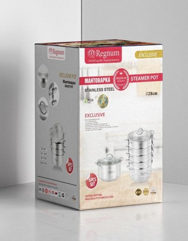 Regnum мантоварка Exclusive RGN-D28ST01 нержавеющая сталь 10.2 л - ForteMarket Regnum мантоварка Exclusive RGN-D28ST01 нержавеющая сталь 10.2 л купить,37990
