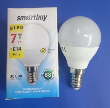 Лампочка Smartbuy SBL-P45-07-30K-E14 7W E14 1 шт купить,NaN