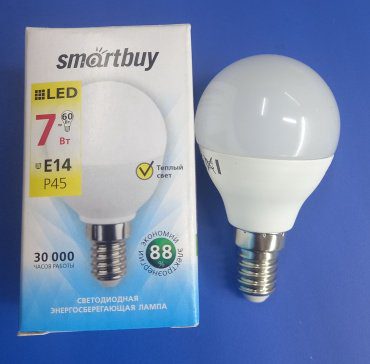 Лампочка Smartbuy SBL-P45-07-30K-E14 7W E14 1 шт купить,NaN