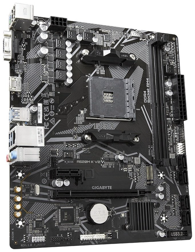 Материнская плата GIGABYTE A520M K V2 - ForteMarket Материнская плата GIGABYTE A520M K V2 купить,34595