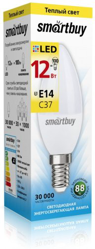 Лампочка Smartbuy SBL-C37-12-30K-E14 12W 1 шт купить,NaN