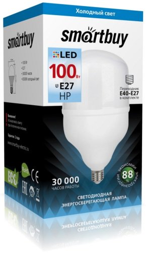 Лампочка Smartbuy SBL-HP-100-65K-E27 100W E27 1 шт - ForteMarket Лампочка Smartbuy SBL-HP-100-65K-E27 100W E27 1 шт купить,0
