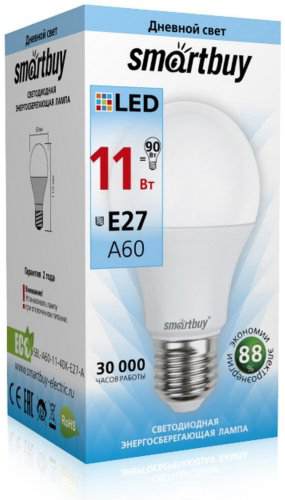 Лампочка Smartbuy SBL-A60-11-40K-E27-A 11W E27 1 шт купить,NaN