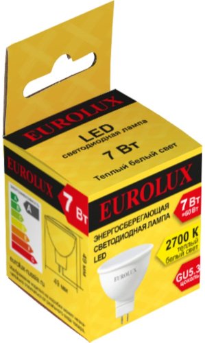 Лампочка Eurolux LL-E MR16 7W 230 2.7K GU5.3 купить,0