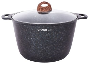 Kukmara кастрюля Granit Ultra Blue алюминий 10 л купить,NaN