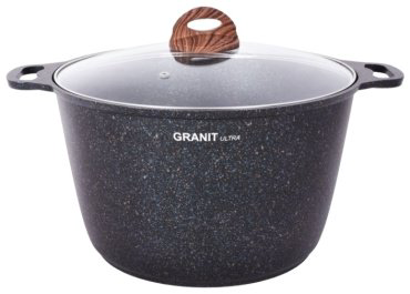 Kukmara кастрюля Granit Ultra Blue алюминий 10 л купить,NaN