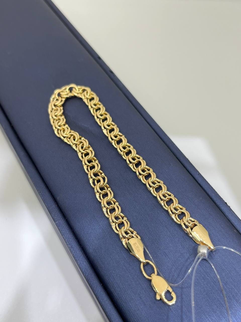 Браслет Exclusive Gold Aij295 длина 19.2 см, вес 6.7 г золото, плетение бисмарк купить,536000
