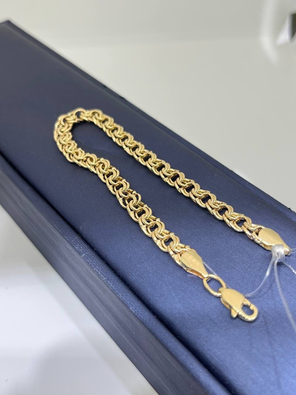 Браслет Exclusive Gold Aij295 длина 19.2 см, вес 6.7 г золото, плетение бисмарк купить,536000