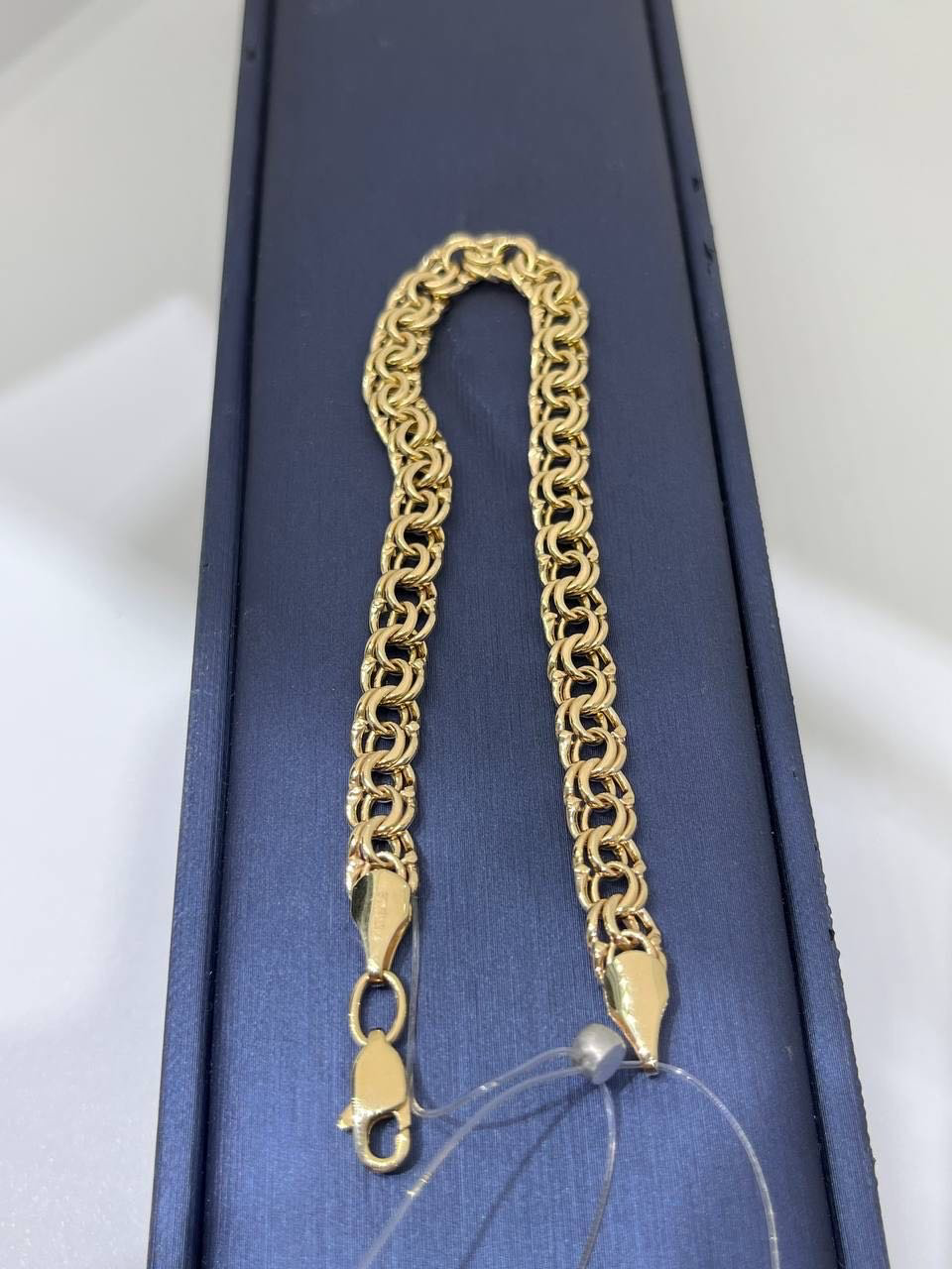 Браслет Exclusive Gold Aij295 длина 19.2 см, вес 6.7 г золото, плетение бисмарк купить,536000