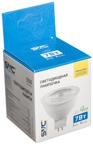 Лампочка SVC JCDR-7W-GU5.3-3000K 1 шт купить,424