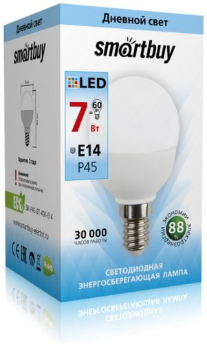 Лампочка Smartbuy SBL-P45-07-40K-E14 7W 1 шт купить,NaN