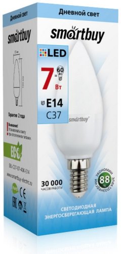 Лампочка Smartbuy SBL-C37-07-40K-E14 7W 1 шт - ForteMarket Лампочка Smartbuy SBL-C37-07-40K-E14 7W 1 шт купить,0