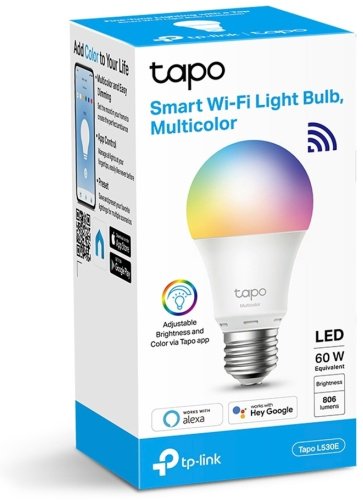 Лампочка TP-LINK Tapo L530E 60W E27 1 шт - ForteMarket Лампочка TP-LINK Tapo L530E 60W E27 1 шт купить,0