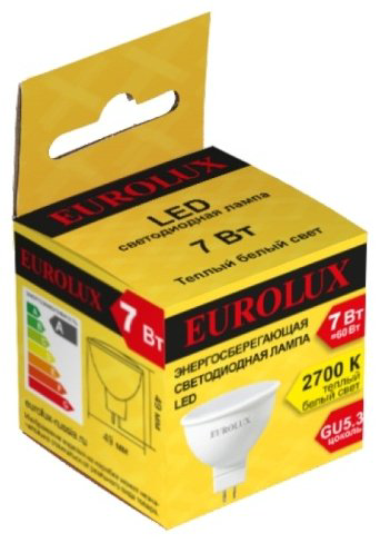 Лампочка Eurolux LL-E MR16 7W 230 4K GU5.3 1 шт купить,NaN