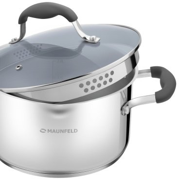 MAUNFELD кастрюля MCS31S08GR нержавеющая сталь 3.1 л купить,NaN