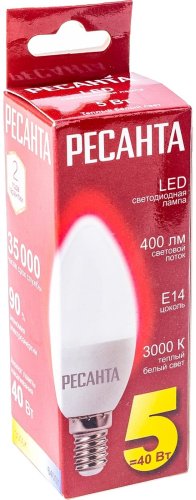 Лампочка Ресанта LL-R C37 5W E14 1 шт - ForteMarket Лампочка Ресанта LL-R C37 5W E14 1 шт купить,0