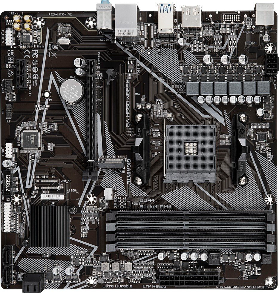 Материнская плата GIGABYTE A520M DS3H V2